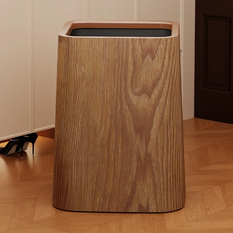 Wood Grain Luxury Retro Trash Bin, for Living Room Bedroom Office, Stylish & High-End
Wood Grain Luxury Retro Trash Bin, for Living Room Bedroom Office, Stylish & High-End