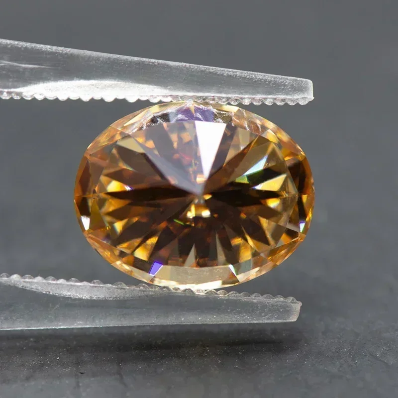 Moissanite Stone Champagne Color Oval Cut VVS1 with GRA Certificate for Gemstone Charms Beads for jewel making
Moissanite Stone Champagne Color Oval Cut VVS1 with GRA Certificate for Gemstone Charms Beads for jewel making