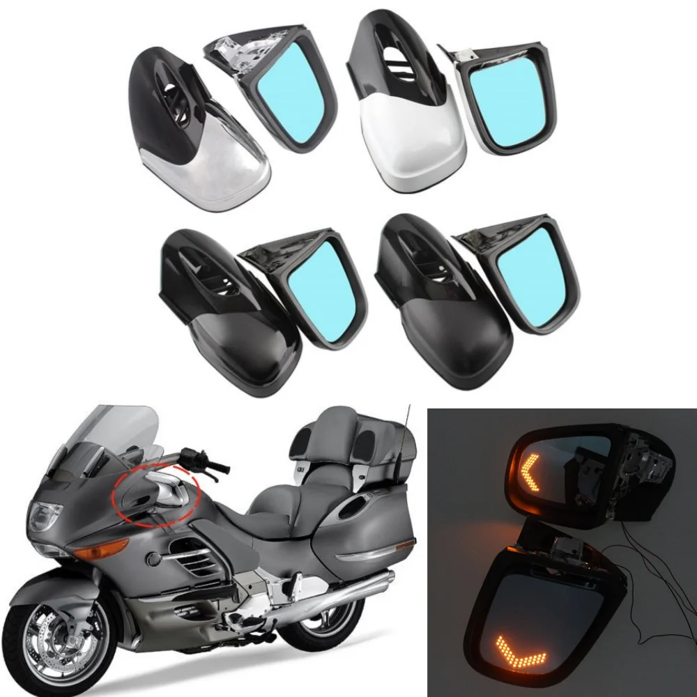 1 Pair Motorcycle Fairing Mount Rearview Mirrors LED Amber Turn Signal Light Side Mirror For BMW K1200 K1200LT K1200M 1999-2008
1 Pair Motorcycle Fairing Mount Rearview Mirrors LED Amber Turn Signal Light Side Mirror For BMW K1200 K1200LT K1200M 1999-2008