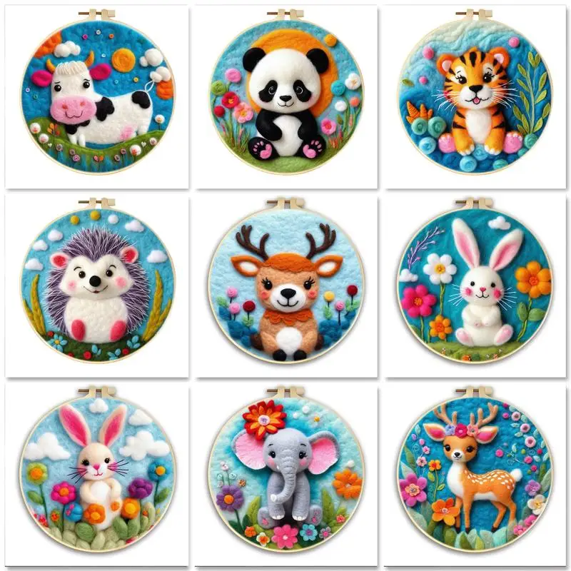 GATYZTORY Panda Pattern Needle Felting Kit Wool Felting Starter Kit Animals Wool Felt Painting Include Tools Felt Needle 20x20
GATYZTORY Panda Pattern Needle Felting Kit Wool Felting Starter Kit Animals Wool Felt Painting Include Tools Felt Needle 20x20