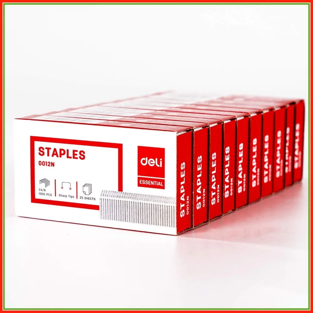 10,000 Staples for Standard Staplers, 24/6 Size, 1/4 Inch Leg Length, Fits Most Staplers, Jam-Free Design, 10 Boxes of 1,000
10,000 Staples for Standard Staplers, 24/6 Size, 1/4 Inch Leg Length, Fits Most Staplers, Jam-Free Design, 10 Boxes of 1,000