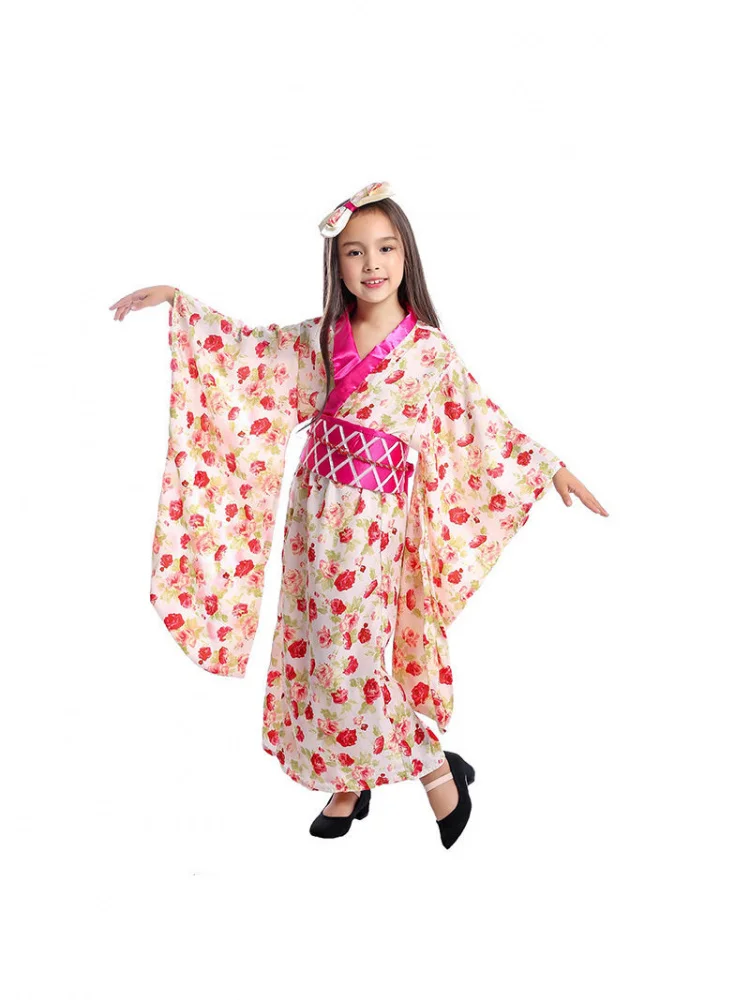 Halloween Children's Japanese Geisha Style Kimono Stage Performance Dress Traditional Ethnic Women's Clothing Festival Costume
Halloween Children's Japanese Geisha Style Kimono Stage Performance Dress Traditional Ethnic Women's Clothing Festival Costume