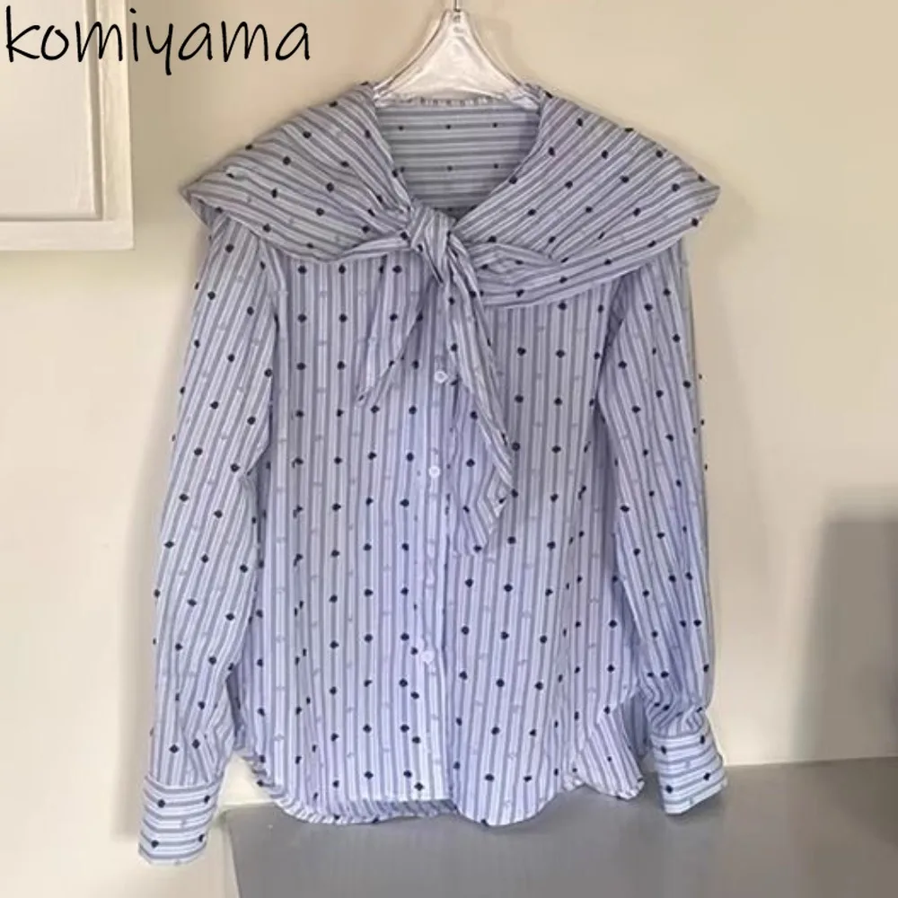 Stripper Polka Dot Woman 2025 Shirts & Blouses Bow Sailor Collar Blusas Mujer Long Sleeve Clothing Autumn Ropa Camisas
Stripper Polka Dot Woman 2025 Shirts & Blouses Bow Sailor Collar Blusas Mujer Long Sleeve Clothing Autumn Ropa Camisas