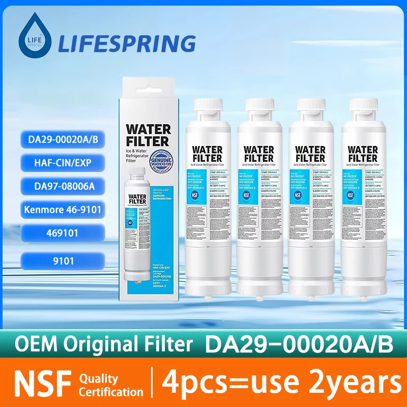 DA29-00020B Replacement for Samsung RF28HMEDBSR, RF263BEAESR HDX FMS-2 HAF-CIN/EXP RF4287HARS, PL-200 Refrigerator Water Filter
DA29-00020B Replacement for Samsung RF28HMEDBSR, RF263BEAESR HDX FMS-2 HAF-CIN/EXP RF4287HARS, PL-200 Refrigerator Water Filter