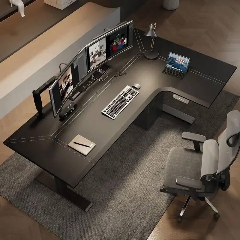 Corner electric lifting table L-shaped corner leather workbench desk home e-sports computer desk solid wood desk
Corner electric lifting table L-shaped corner leather workbench desk home e-sports computer desk solid wood desk
