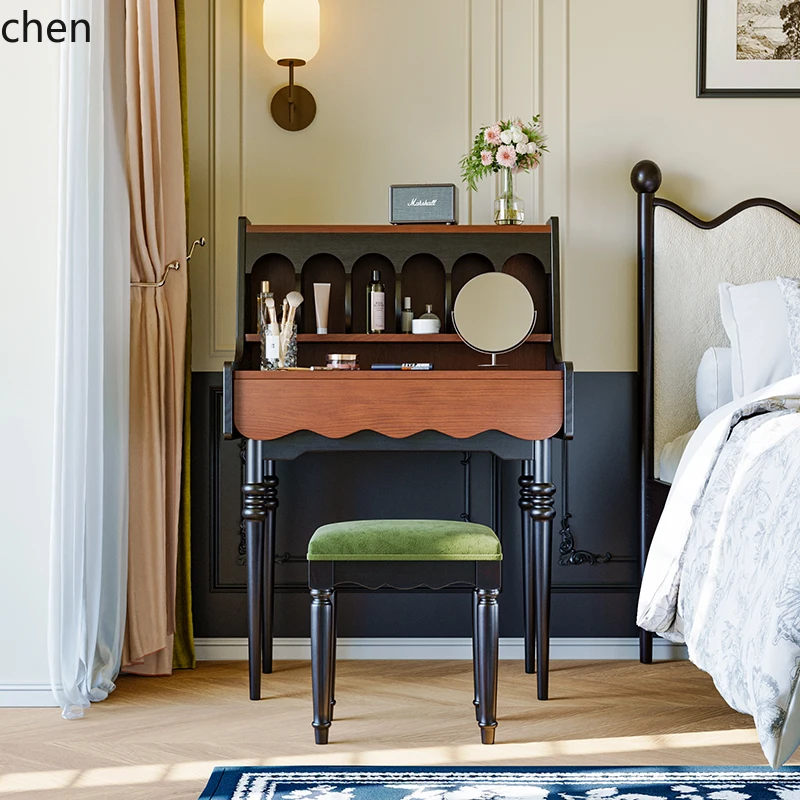 HTT Vintage Solid Wood Dressing Table Small Apartment Bedroom High-end Makeup Table High-end Storage Cabinet
HTT Vintage Solid Wood Dressing Table Small Apartment Bedroom High-end Makeup Table High-end Storage Cabinet