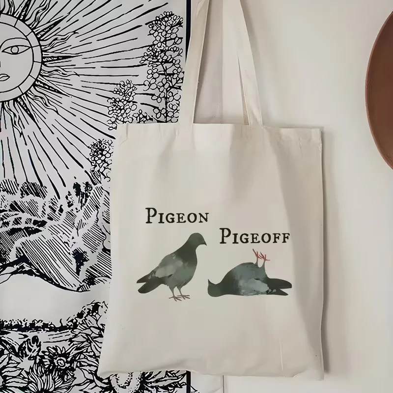 Funny Pigeon Pigeoff Print Canvas Tote Bag, Cute Sarcastic Bird Reusable Grocery Bag, Perfect Gift for Bird Lovers, Daily Use
Funny Pigeon Pigeoff Print Canvas Tote Bag, Cute Sarcastic Bird Reusable Grocery Bag, Perfect Gift for Bird Lovers, Daily Use