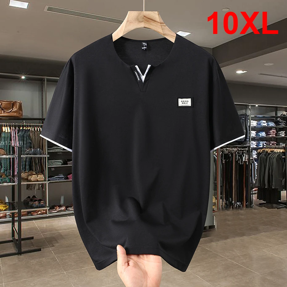 10XL Plus Size T-shirt Men Summer V-neck Tshirt Short Sleeve Tops Tee Fashion Casual T-shirts Male Big Size 10XL
10XL Plus Size T-shirt Men Summer V-neck Tshirt Short Sleeve Tops Tee Fashion Casual T-shirts Male Big Size 10XL