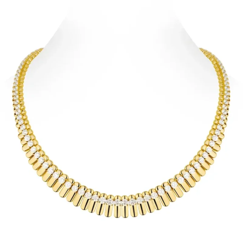 Bellux Pendant Chain is 925 Silver Gold-plated Synthetic Zircon Gold Full Diamond Luxury Necklace for Women
Bellux Pendant Chain is 925 Silver Gold-plated Synthetic Zircon Gold Full Diamond Luxury Necklace for Women