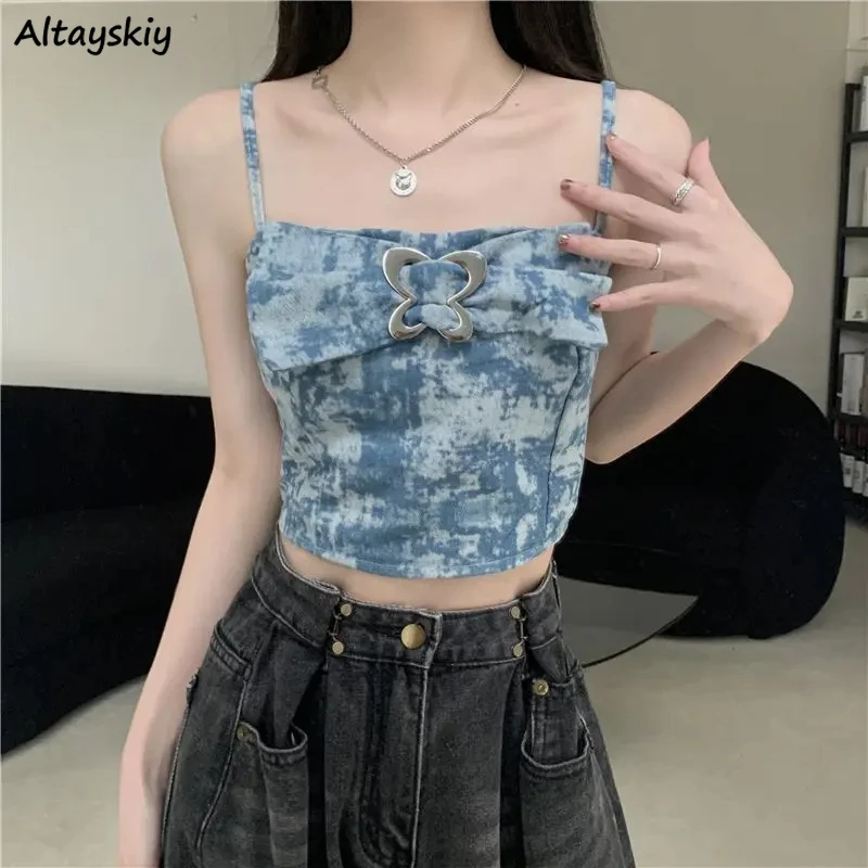 Camis Women Tie Dye Bow Three-dimensional Decoration Crop Tops Backless Korean Fashion Summer Streetwear Sexy Slim Fit Y2k Chic
Camis Women Tie Dye Bow Three-dimensional Decoration Crop Tops Backless Korean Fashion Summer Streetwear Sexy Slim Fit Y2k Chic