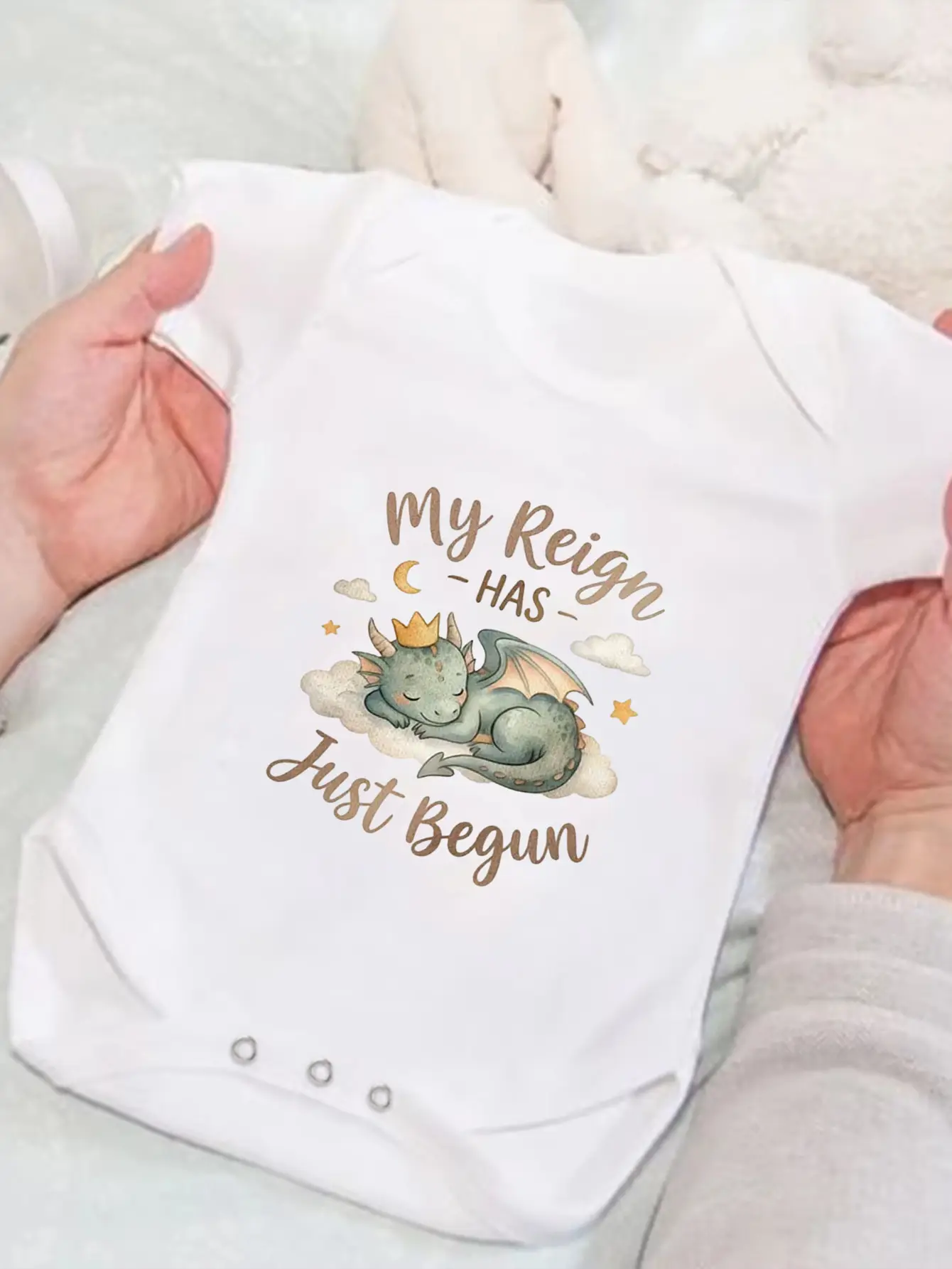 2026 New Style My Reign Has Just Begun Baby Onesie - Cute Dragon Newborn Bodysuit Comfortable and Breathable
2026 New Style My Reign Has Just Begun Baby Onesie - Cute Dragon Newborn Bodysuit Comfortable and Breathable