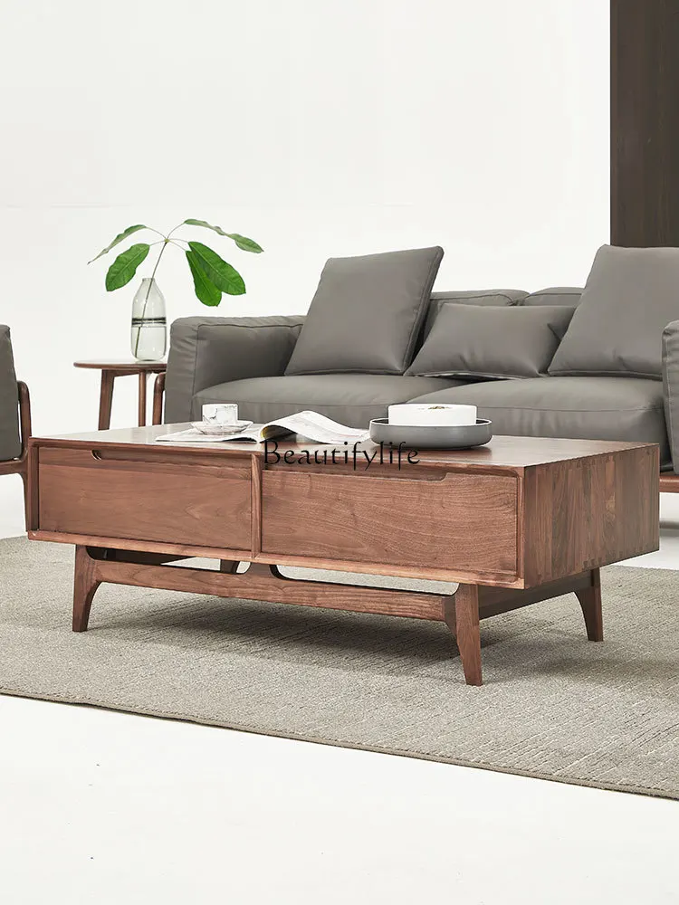 North America Black Walnut Wooden Tea Table Light Luxury Modern Minimalist Solid Wood Living Room Home Tea Table
North America Black Walnut Wooden Tea Table Light Luxury Modern Minimalist Solid Wood Living Room Home Tea Table
