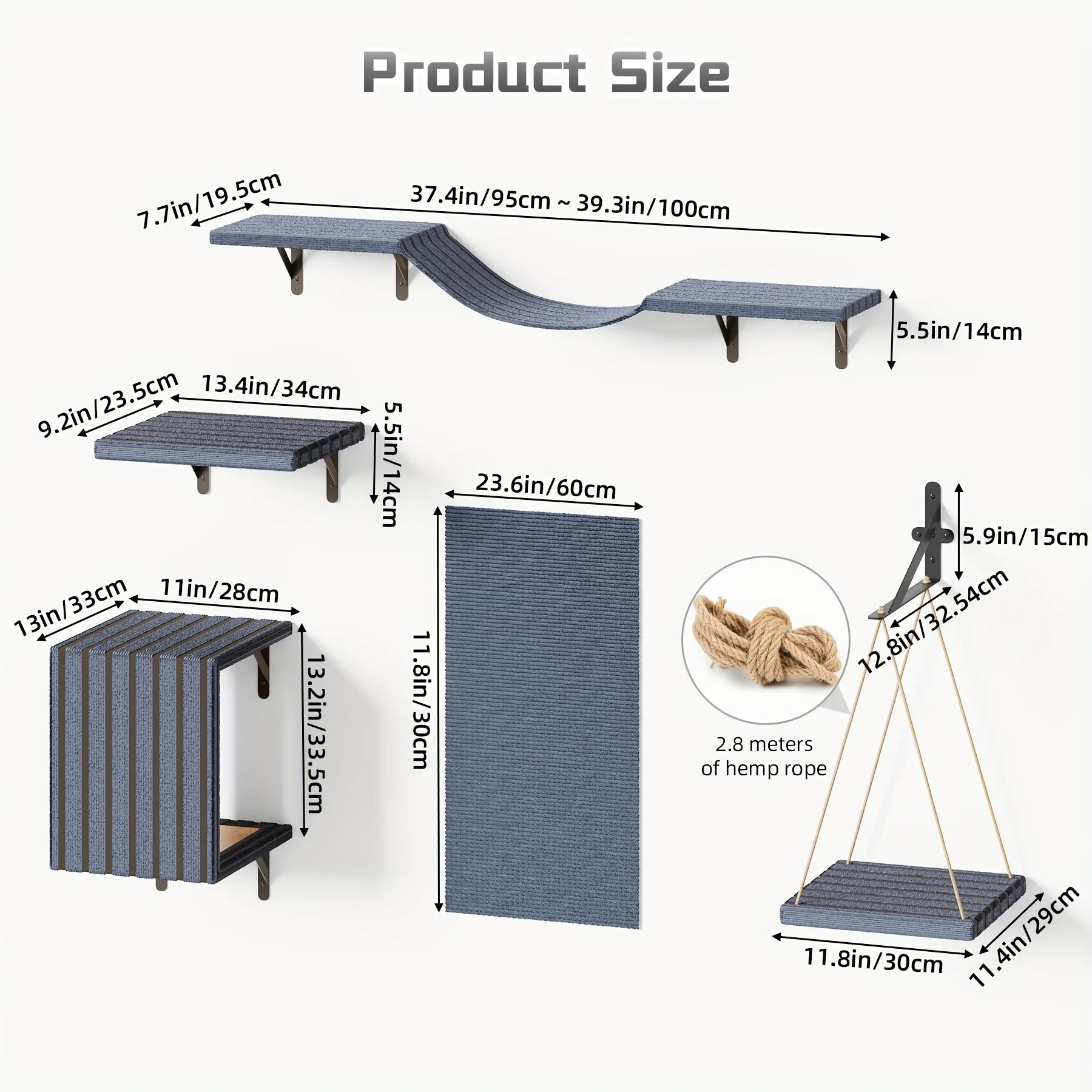 TOMNK Wall Mounted Cat Climber Set, Cat Wall Climbing System, Cat Furniture Set, Cat Climber with Cat House, Tunnel, Bridge, Tree, Steps, Scratcher Board And Hammock, Cat Shelves for Indoor, Luxury Cat Walls
TOMNK Wall Mounted Cat Climber Set, Cat Wall Climbing System, Cat Furniture Set, Cat Climber with Cat House, Tunnel, Bridge, Tree, Steps, Scratcher Board And Hammock, Cat Shelves for Indoor, Luxury Cat Walls
