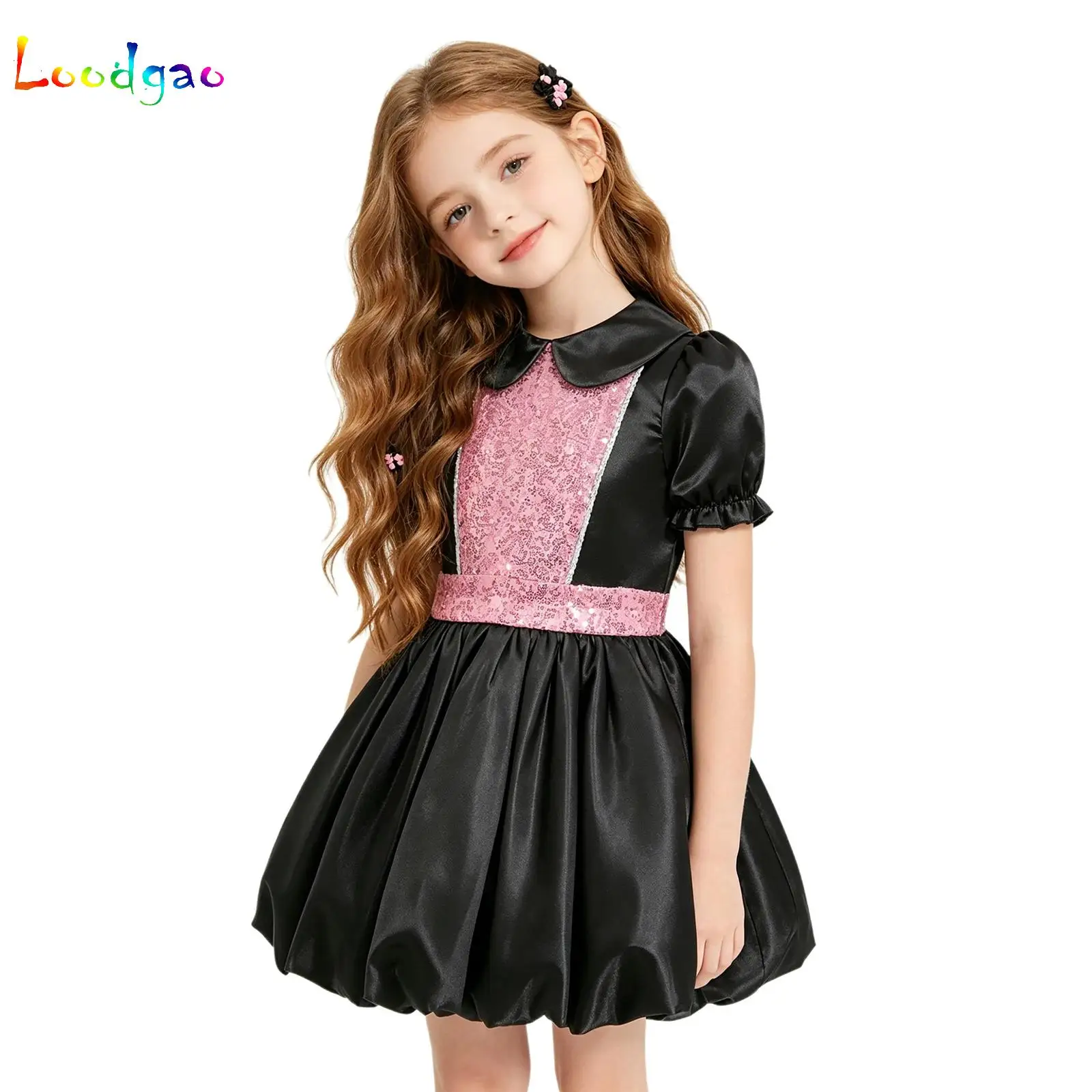 Kids Girls Cute Collar Puff Sleeve Shiny Sequins Bubble Dress Children Shark/Mouse Costume School Vent Modern Ballet Dance Dress
Kids Girls Cute Collar Puff Sleeve Shiny Sequins Bubble Dress Children Shark/Mouse Costume School Vent Modern Ballet Dance Dress