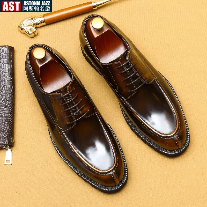 Vintage Flat Mens Dress Shoes Luxury Genuine Leather Handmade Quality Comfortable 2025 Spring Patent Leather Wedding Shoes Man
Vintage Flat Mens Dress Shoes Luxury Genuine Leather Handmade Quality Comfortable 2025 Spring Patent Leather Wedding Shoes Man