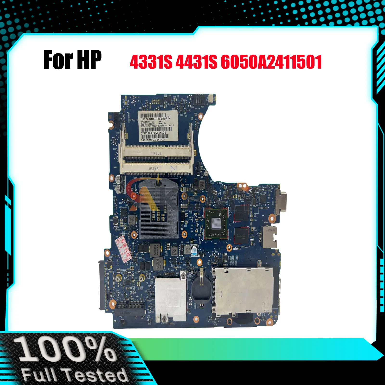 6050A2411501 For HP ProBook 4431S 4330S Laptop Motherboard 646328-001 With HM65 DDR3 HD7450 GPU 100% Fully Tested
6050A2411501 For HP ProBook 4431S 4330S Laptop Motherboard 646328-001 With HM65 DDR3 HD7450 GPU 100% Fully Tested