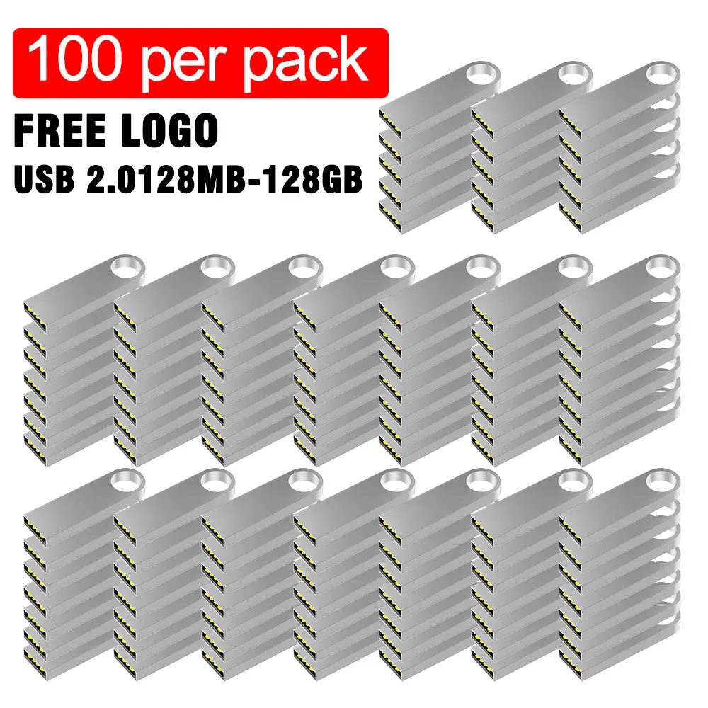 100 Pcs Metal USB2.0 Flash Disk 8GB 16GB 32GB 64GB High Speed Memory Stick PenDrive for PC Laptop Computer Free Custom Logo
100 Pcs Metal USB2.0 Flash Disk 8GB 16GB 32GB 64GB High Speed Memory Stick PenDrive for PC Laptop Computer Free Custom Logo