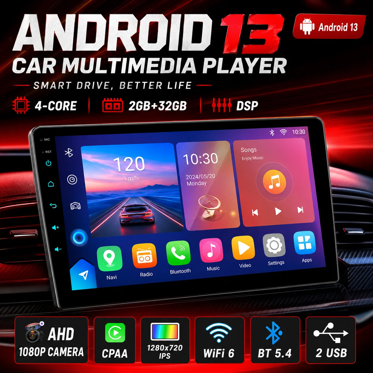 XFY 2 Din Universal 9/10" Car Radio Android Auto Carplay Car Stereo Multimedia Playerl GPS Autoradio Car Intelligent Systems NEW
XFY 2 Din Universal 9/10" Car Radio Android Auto Carplay Car Stereo Multimedia Playerl GPS Autoradio Car Intelligent Systems NEW