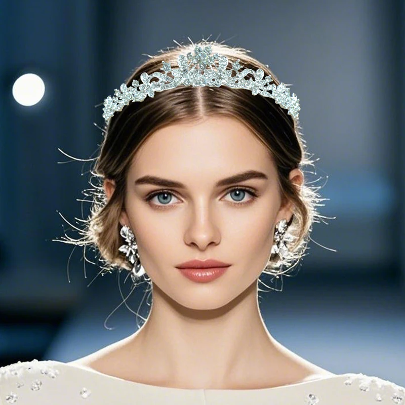 1PCS Silver Color Crystal Rhinestone Crown and Tiara Wedding Hair Accessories For Women Bridal Diadema Bride Crown
1PCS Silver Color Crystal Rhinestone Crown and Tiara Wedding Hair Accessories For Women Bridal Diadema Bride Crown