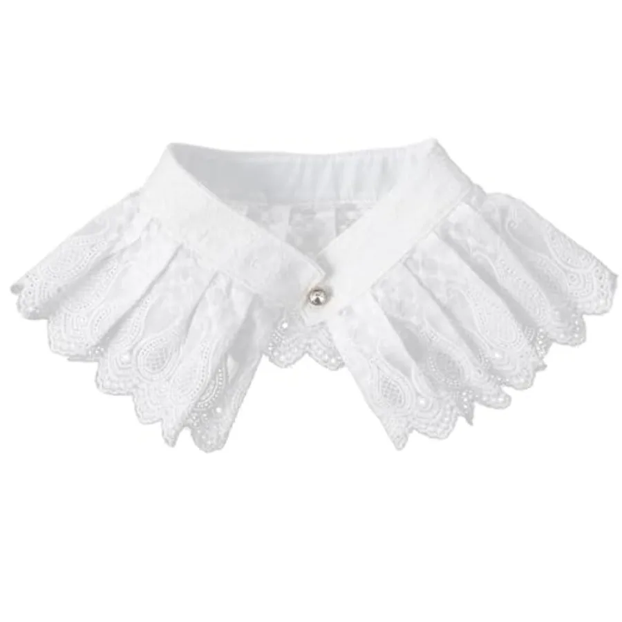Lace White Collar, Ruffle Lace Collar Fake Cottagecore Detachable Neck Collars Kawaii Fashion Shirt-Collars Decorative Neck Cos
Lace White Collar, Ruffle Lace Collar Fake Cottagecore Detachable Neck Collars Kawaii Fashion Shirt-Collars Decorative Neck Cos