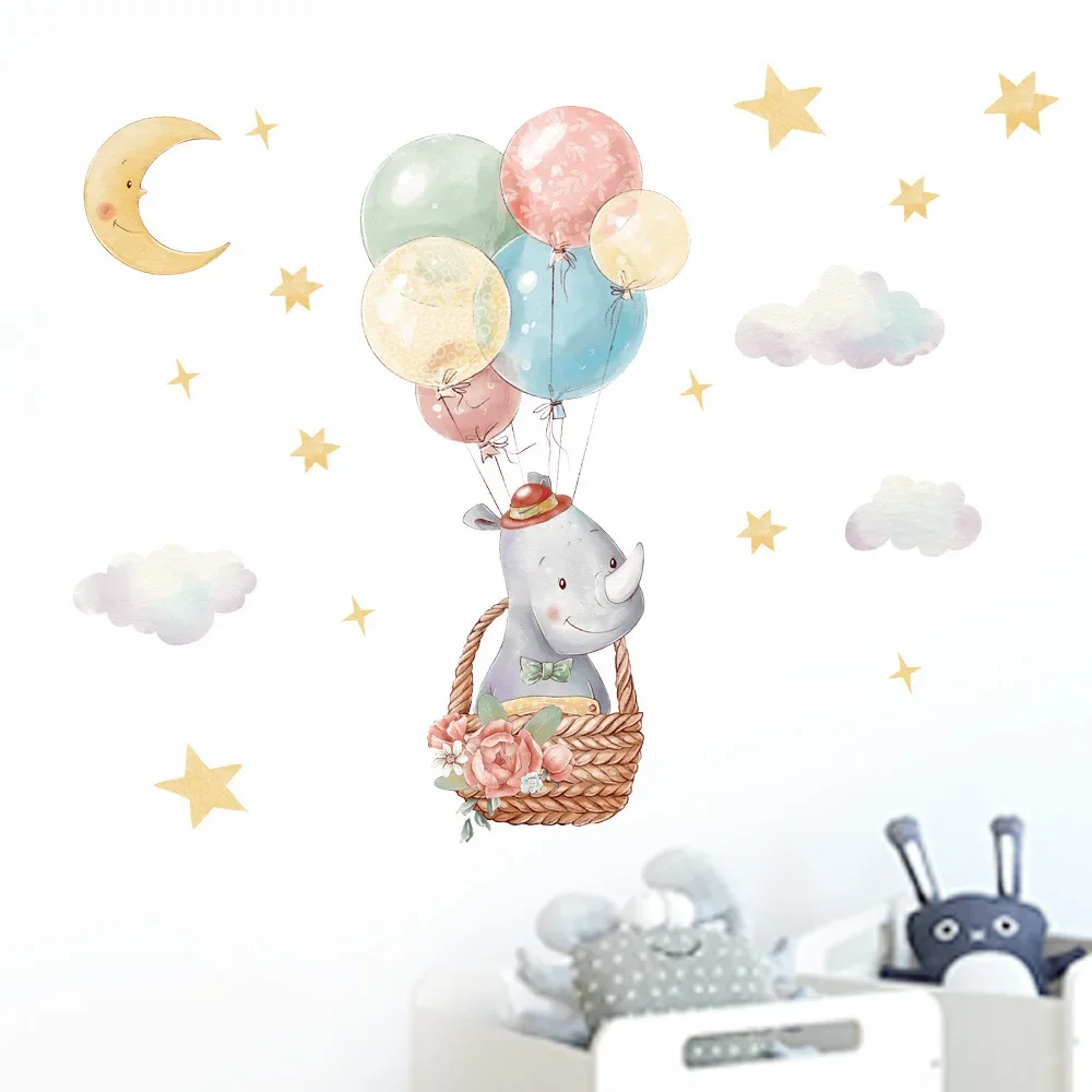Cartoon Cute Animals Wall Stickers Hot Air Balloons for Nursery Kids Room Decor Art Removable Decals Tile Window Mural Posters
Cartoon Cute Animals Wall Stickers Hot Air Balloons for Nursery Kids Room Decor Art Removable Decals Tile Window Mural Posters