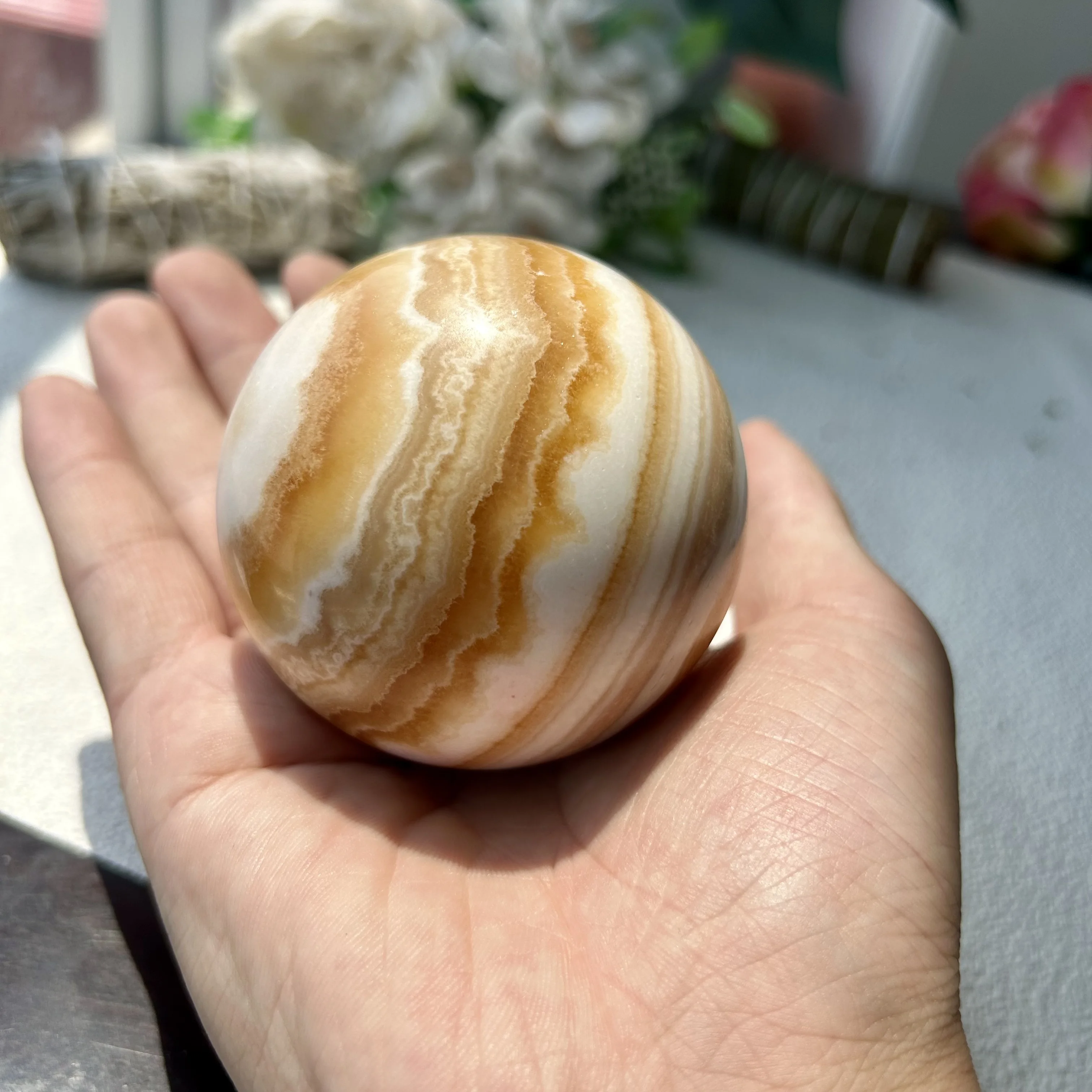 Yellow Stripe Calcite Sphere Natural Quartz Crystal Home Decor Minerals Reiki Healing Crytsal Energy 24th 430g 67mm
Yellow Stripe Calcite Sphere Natural Quartz Crystal Home Decor Minerals Reiki Healing Crytsal Energy 24th 430g 67mm