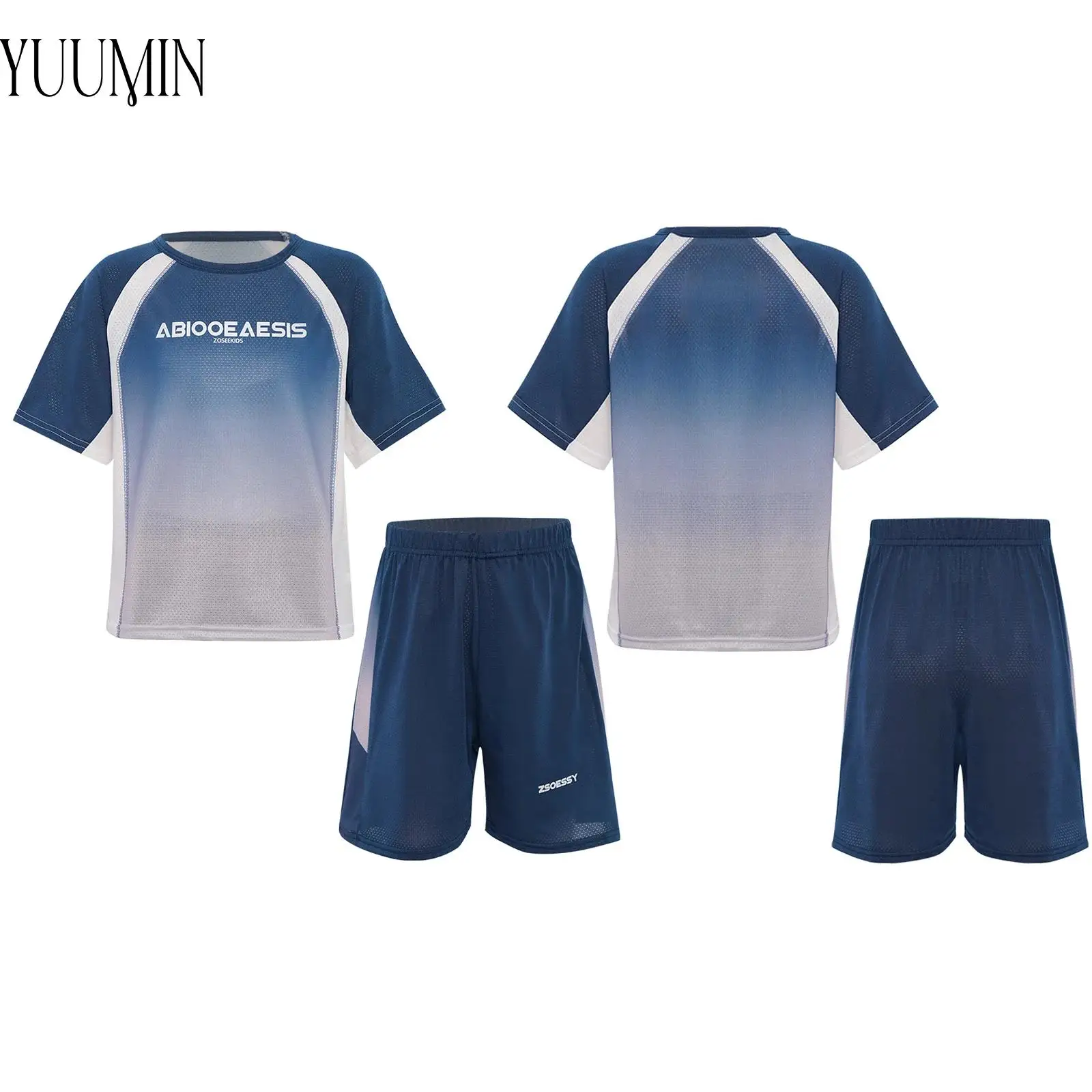 Quick-Drying Tracksuit for Boy Kid Contract Color Sports Set Short Sleeve T-shirt with Soft Shorts Set Basketball Soccer Uniform
Quick-Drying Tracksuit for Boy Kid Contract Color Sports Set Short Sleeve T-shirt with Soft Shorts Set Basketball Soccer Uniform