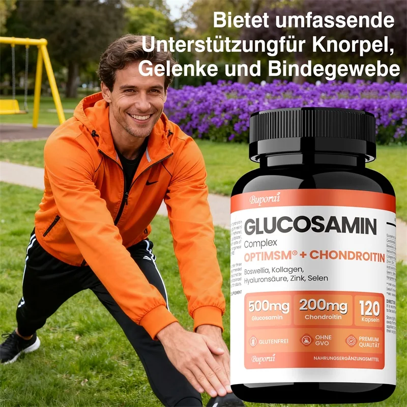 Glucosamine Complex - Helps Relieve Joint Pain, Improves Mobility and Flexibility, Protects Cartilage Tissue, and Non-GMO
Glucosamine Complex - Helps Relieve Joint Pain, Improves Mobility and Flexibility, Protects Cartilage Tissue, and Non-GMO