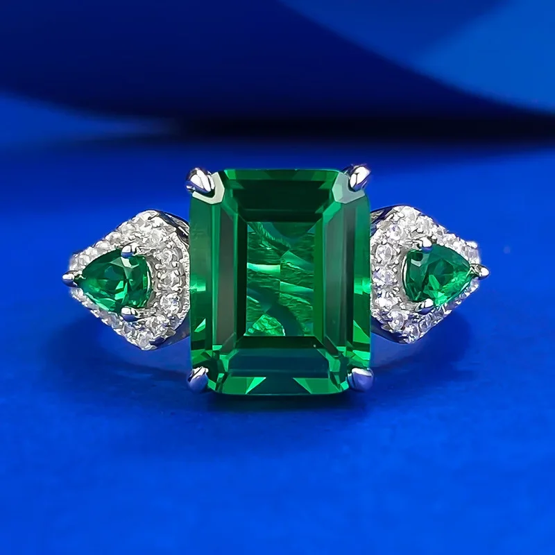 New S925 Silver Imitation Emerald 8 * 10mm Rectangular European and American Ring Ring
New S925 Silver Imitation Emerald 8 * 10mm Rectangular European and American Ring Ring