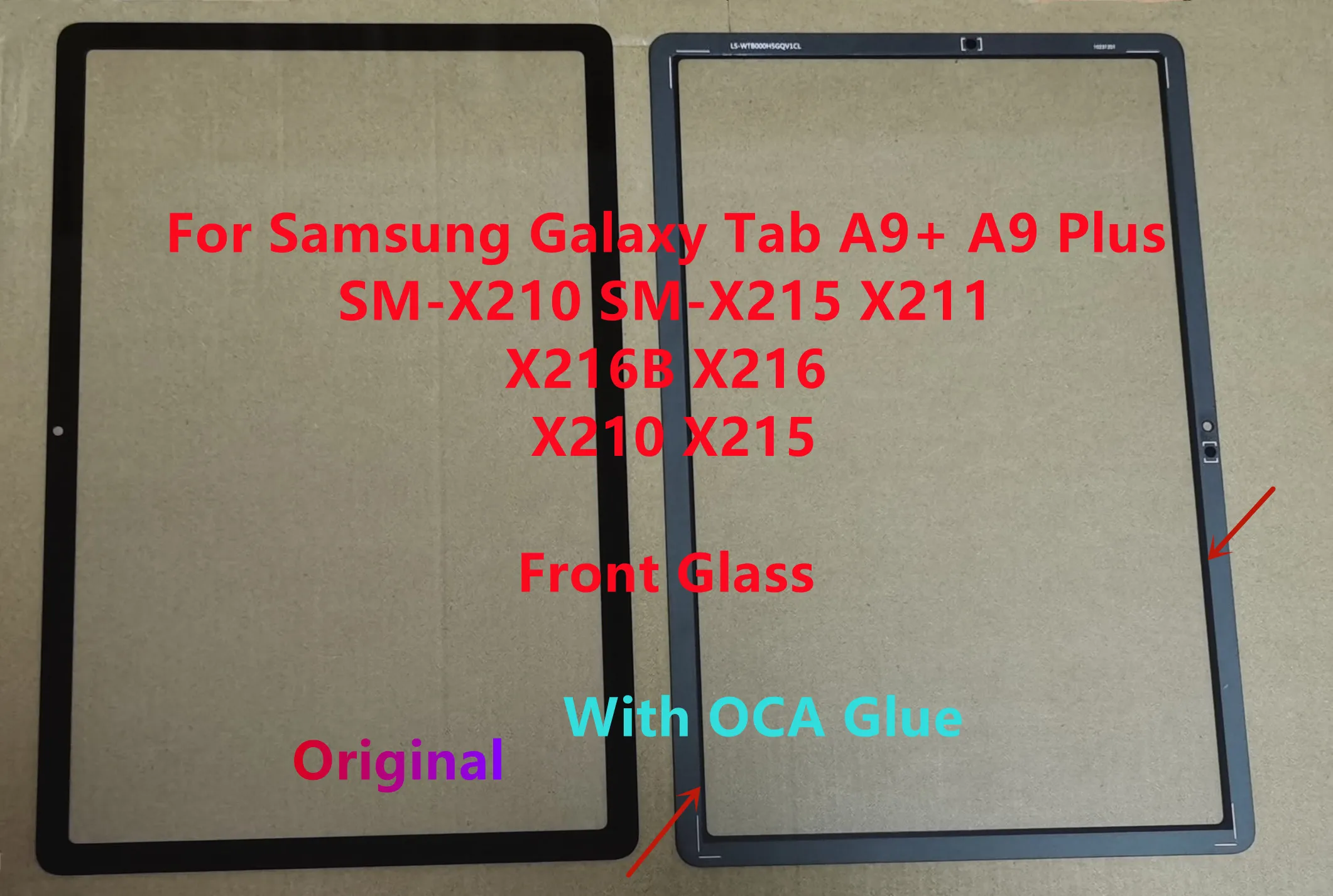 New For Samsung Galaxy Tab A9+ A9 Plus SM-X210 X211 SM-X215 X216B X216 X215 X210 Touch Screen Front Glass Panel + Laminated OCA
New For Samsung Galaxy Tab A9+ A9 Plus SM-X210 X211 SM-X215 X216B X216 X215 X210 Touch Screen Front Glass Panel + Laminated OCA