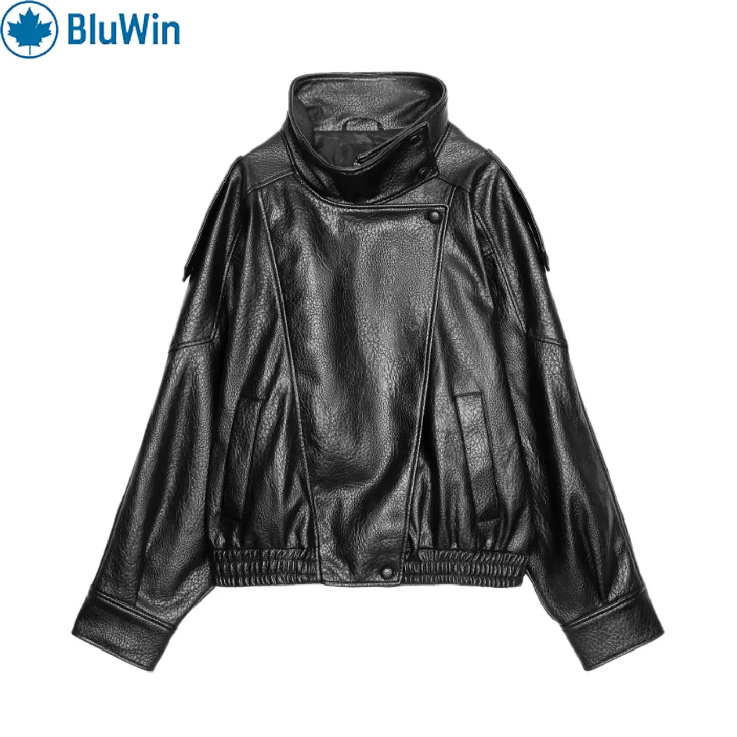 BluWin Streetwear Vintage Faux Leather Jacket Women Retro Moto Biker Coat with Stand Collar Cropped Outerwear
BluWin Streetwear Vintage Faux Leather Jacket Women Retro Moto Biker Coat with Stand Collar Cropped Outerwear