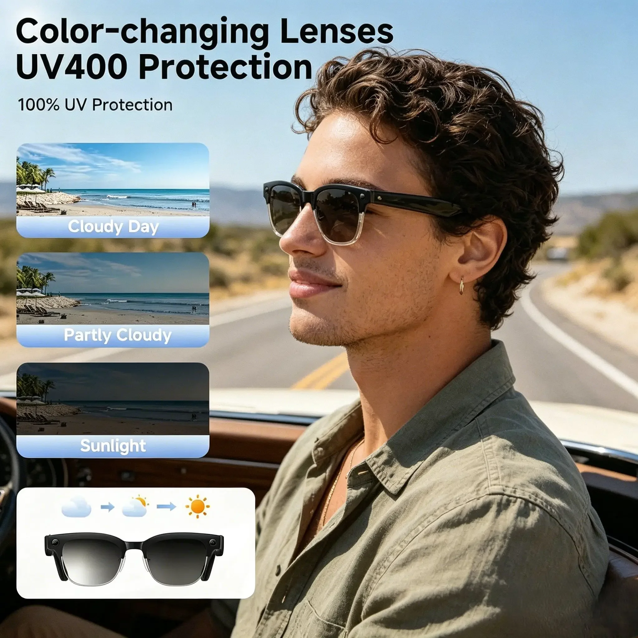 New AI Smart Glasses, 800W Pixel Camera, Video Recording, AI Photo Recognition, Bluetooth Calling & Real-Time Voice Translation
New AI Smart Glasses, 800W Pixel Camera, Video Recording, AI Photo Recognition, Bluetooth Calling & Real-Time Voice Translation
