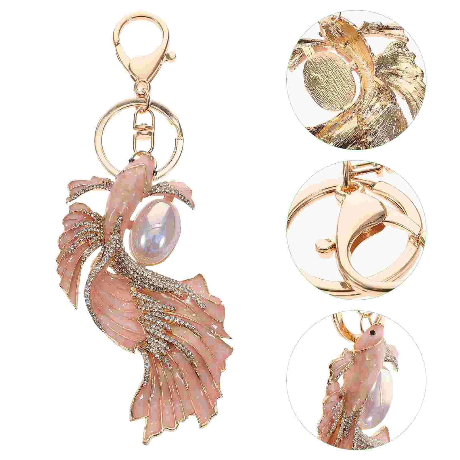 Goldfish Keychain for Bags Wallet Rhinestone Ring Purse Charms Metal Keyring Glamorous
Goldfish Keychain for Bags Wallet Rhinestone Ring Purse Charms Metal Keyring Glamorous