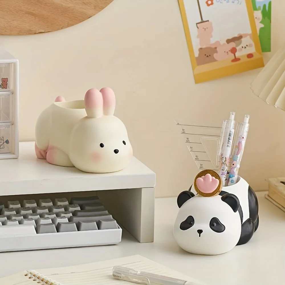 Funny Cute Animal Pen Holder Cartoon Unique Resin Panda Statue Large Capacity Desktop Rabbit Ornament Desk
Funny Cute Animal Pen Holder Cartoon Unique Resin Panda Statue Large Capacity Desktop Rabbit Ornament Desk