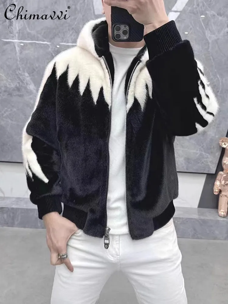 2023 Winter Clothes High-End Luxury Fashion Sable Fur Jacket Coat Male Black and White Stitching Hooded Thickened Warm Coats
2023 Winter Clothes High-End Luxury Fashion Sable Fur Jacket Coat Male Black and White Stitching Hooded Thickened Warm Coats