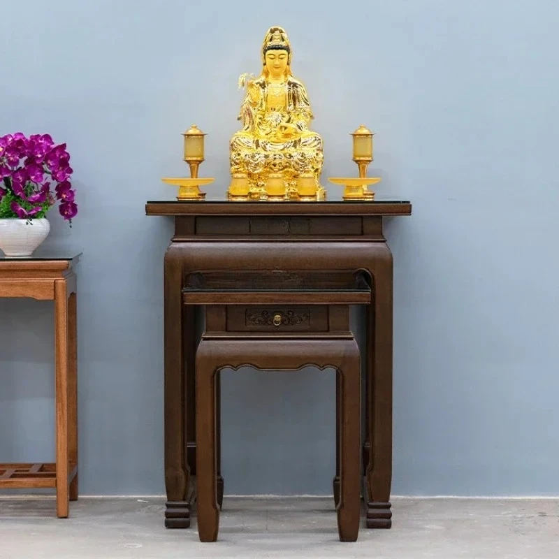 New Chinese Style Walnut Solid Wood Altar Incense Burner Table Household Buddha Shrine Altar Cabinet Buddha Table
New Chinese Style Walnut Solid Wood Altar Incense Burner Table Household Buddha Shrine Altar Cabinet Buddha Table
