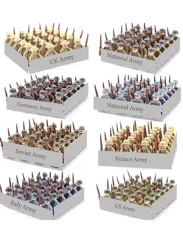 WWII Infanterie Militaire Soldaat Oorlog Nationale Leger Mini Gun Wapen Modellen Bouwstenen Bouwstenen Speelgoed voor Kinderen
