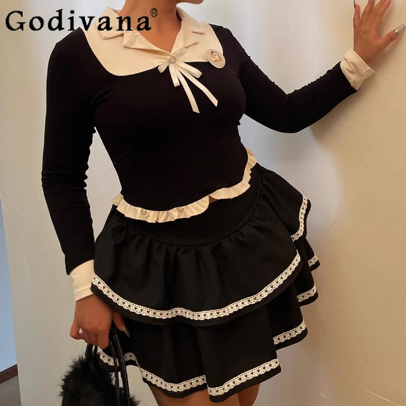 Large Size Classic Fashion Bow Cute Brooch Sweet Girl Short Top New Retro A-line High Waist Simple Lace Versatile Cake Skirt
Large Size Classic Fashion Bow Cute Brooch Sweet Girl Short Top New Retro A-line High Waist Simple Lace Versatile Cake Skirt