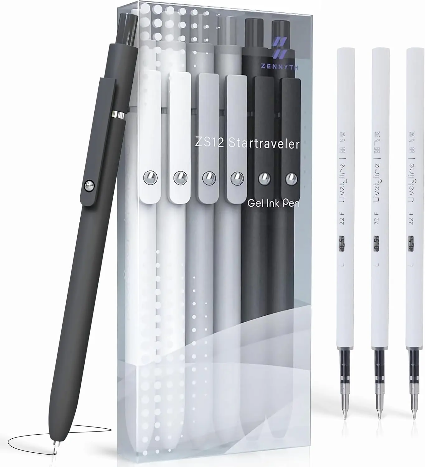 Smooth 0.5mm Gel Ink Pens, 6 Pens + 3 Refills, Quick Dry, No Smear, Retractable for Journaling & Note-Taking
Smooth 0.5mm Gel Ink Pens, 6 Pens + 3 Refills, Quick Dry, No Smear, Retractable for Journaling & Note-Taking