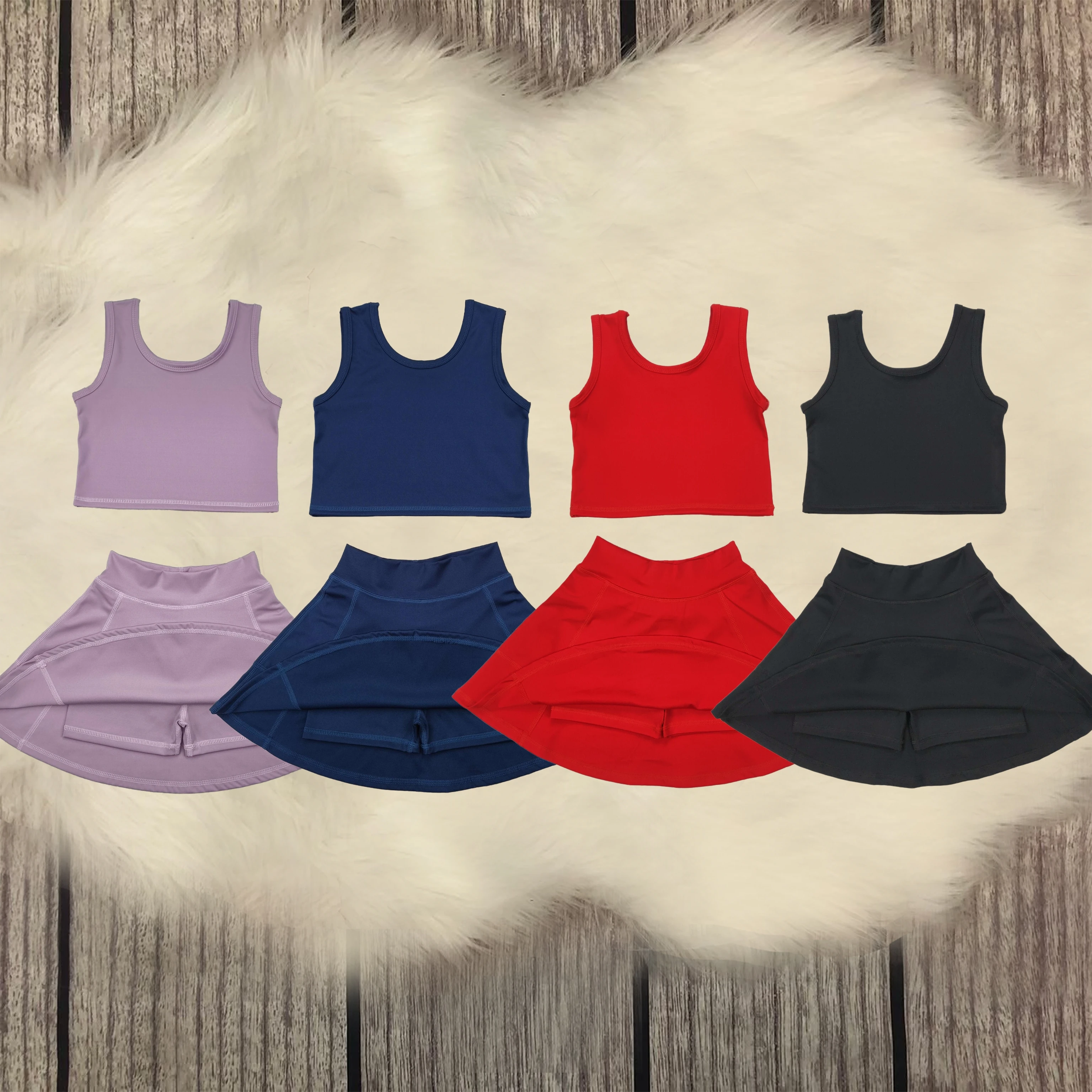 Wholesale Baby Girl Yoga Active Wear Clothes Toddler Sleeveless Vest Top Kids Sport Skorts Sets Children Two-piece Outfits
Wholesale Baby Girl Yoga Active Wear Clothes Toddler Sleeveless Vest Top Kids Sport Skorts Sets Children Two-piece Outfits