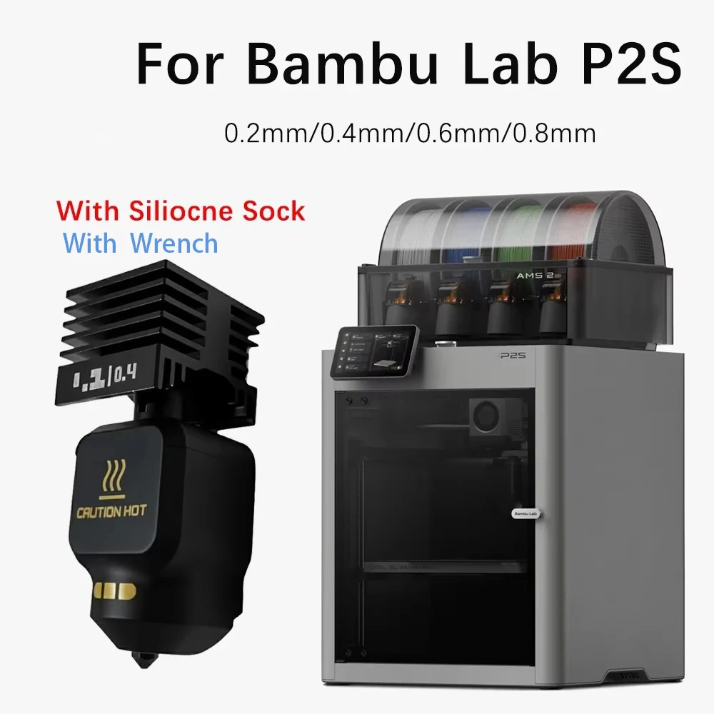 0.2/0.4 Hotend Kit For Bambu Lab P2S X2D H2S Standard Flow Hotend High Quality Printing Replace Hotend Kit For Bambu Lab P2S
0.2/0.4 Hotend Kit For Bambu Lab P2S X2D H2S Standard Flow Hotend High Quality Printing Replace Hotend Kit For Bambu Lab P2S