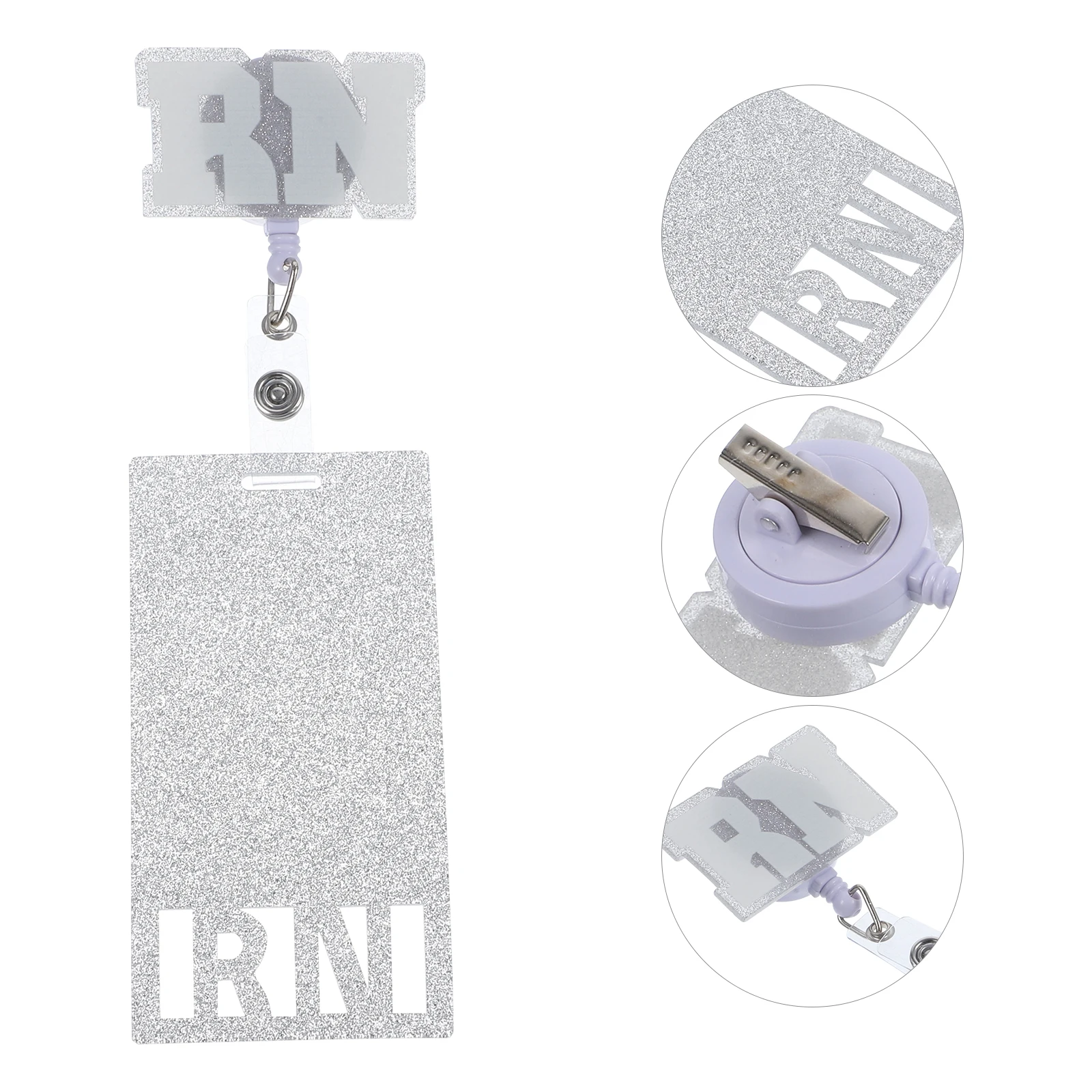 Glitter Acrylic Badge Holder Vertical Retractable Clip for Nurses Doctors Teachers Id Card Display Lightweight Shiny Badge Reel
Glitter Acrylic Badge Holder Vertical Retractable Clip for Nurses Doctors Teachers Id Card Display Lightweight Shiny Badge Reel