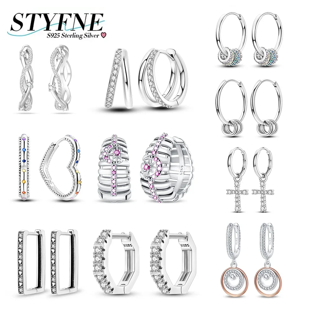 Silver 925 Earrings Paving Zircon Heart Cross Hoop Earrings for Women Engagement Birthday Fine Jewelry Gift
Silver 925 Earrings Paving Zircon Heart Cross Hoop Earrings for Women Engagement Birthday Fine Jewelry Gift