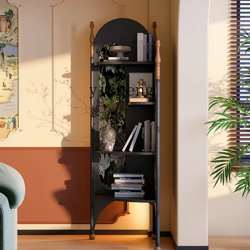 GZ retro solid wood corner bookcase antique desk storage rack in living room
GZ retro solid wood corner bookcase antique desk storage rack in living room