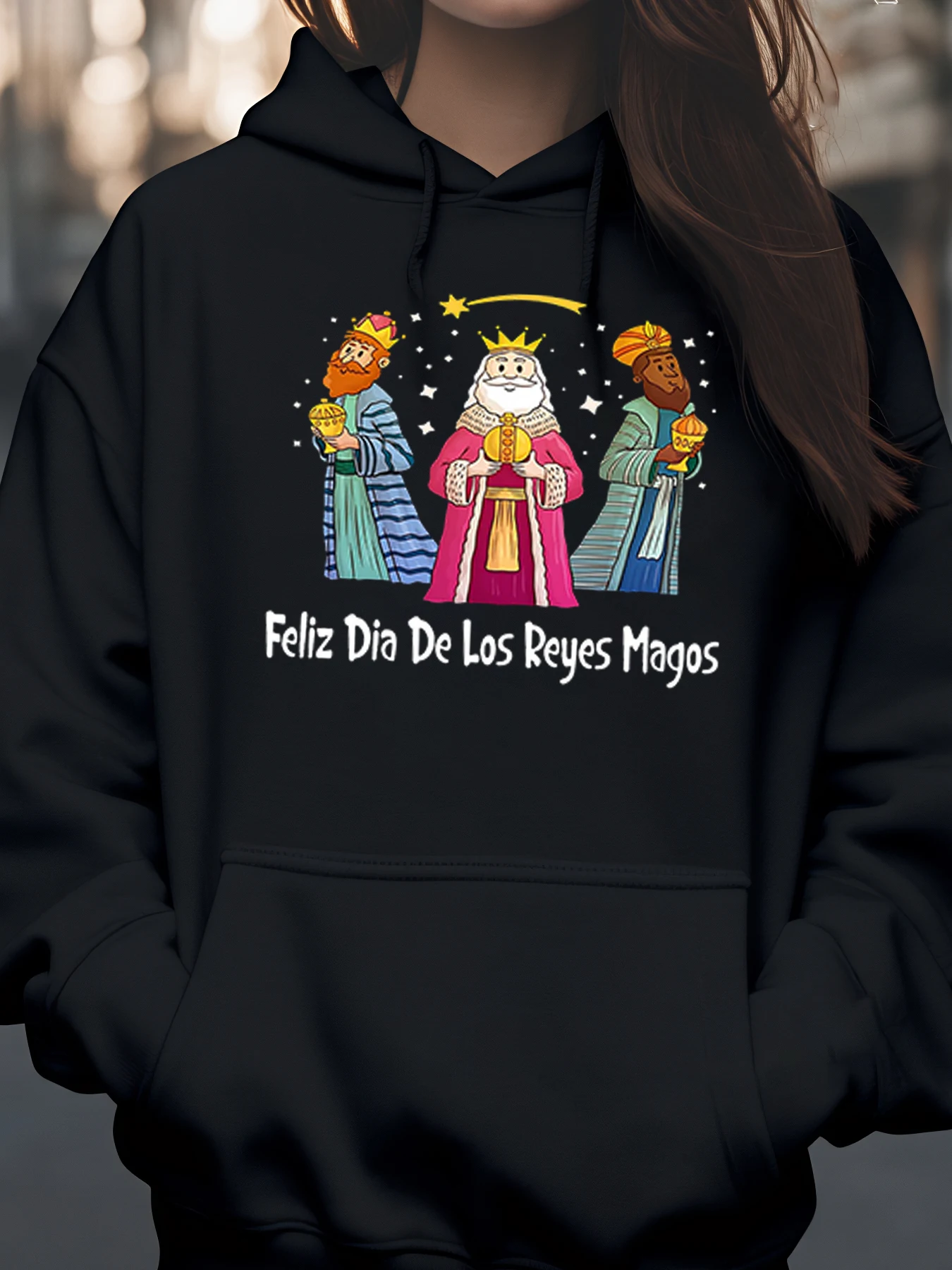 Three Wise Men, рождественский дизайн, толстовка с капюшоном «С Днем трех королей» для праздника женщин и мужчин
Three Wise Men, рождественский дизайн, толстовка с капюшоном «С Днем трех королей» для праздника женщин и мужчин