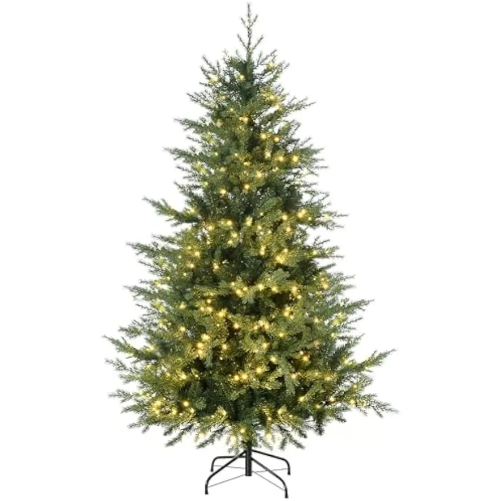 6ft Tall Prelit Artificial Christmas Tree Holiday Décor with 2328 Branches, 400 Warm White LED Lights, Auto Open
6ft Tall Prelit Artificial Christmas Tree Holiday Décor with 2328 Branches, 400 Warm White LED Lights, Auto Open