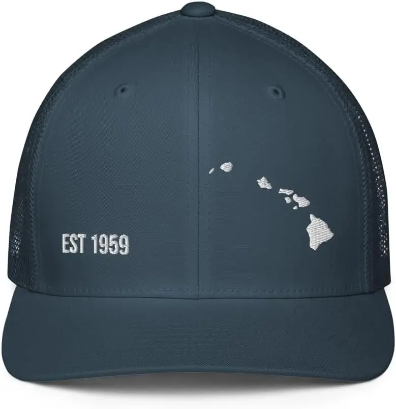 Hawaii Statehood Hat EST 1959 ClosedBack Trucker Cap Aloha State Beach Paradise Travel Vacation
Hawaii Statehood Hat EST 1959 ClosedBack Trucker Cap Aloha State Beach Paradise Travel Vacation