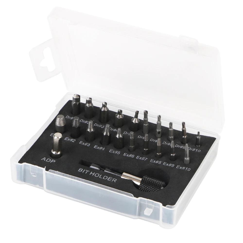 Broken Head Bolt Extractor Holder Damaged Screw Removal Tools Magnetic Extension Bit Screw Extractor 22/33Pcs Drill Bit Set
Broken Head Bolt Extractor Holder Damaged Screw Removal Tools Magnetic Extension Bit Screw Extractor 22/33Pcs Drill Bit Set