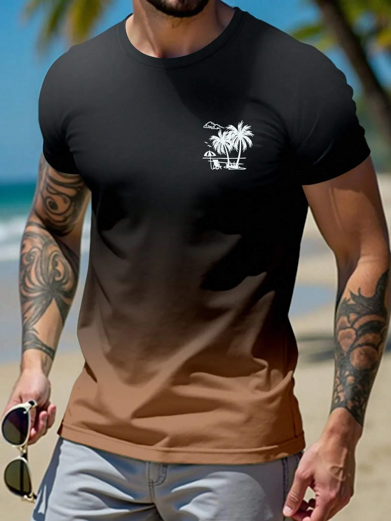 Men's T-shirt gradient 3D print short-sleeve T-shirt daily wear Hawaiian palm tree print fashion casual polyester Men's Clothes
Men's T-shirt gradient 3D print short-sleeve T-shirt daily wear Hawaiian palm tree print fashion casual polyester Men's Clothes