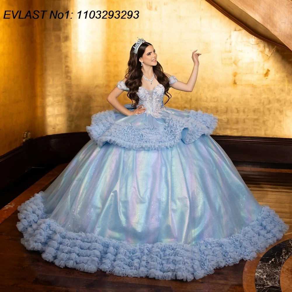 EVLAST Customized Shiny 2025 Blue Ball Gown Quinceanera Dress Applique Beading Tiered Corset Sweet 16 Vestidos De 15 Anos E1Q674
EVLAST Customized Shiny 2025 Blue Ball Gown Quinceanera Dress Applique Beading Tiered Corset Sweet 16 Vestidos De 15 Anos E1Q674